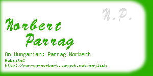 norbert parrag business card